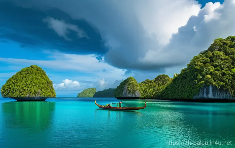 팔라우 여행 최적기 - A serene underwater scene in Palau during the dry season. A person, wearing a modest, full-body rash...