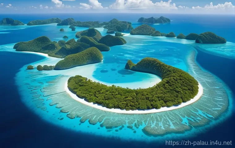 팔라우 직항 항공편 - **Prompt 1: Seamless Arrival to Pristine Waters**
    An aerial shot capturing a modern, sleek passe...