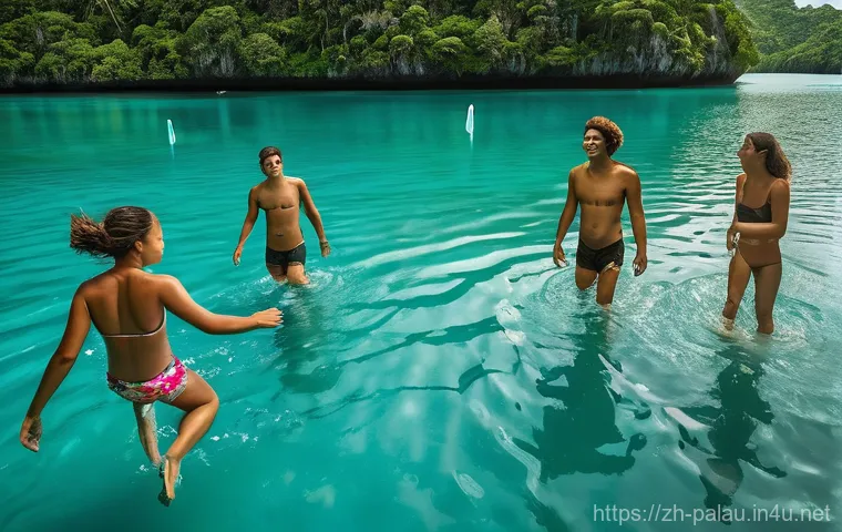 팔라우 직항 항공편 - **Prompt 1: Seamless Arrival to Pristine Waters**
    An aerial shot capturing a modern, sleek passe...